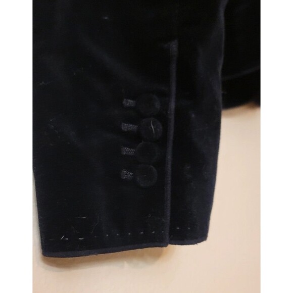 Ann Taylor Black Velvet Blazer Size 4 - Picture 4 of 8